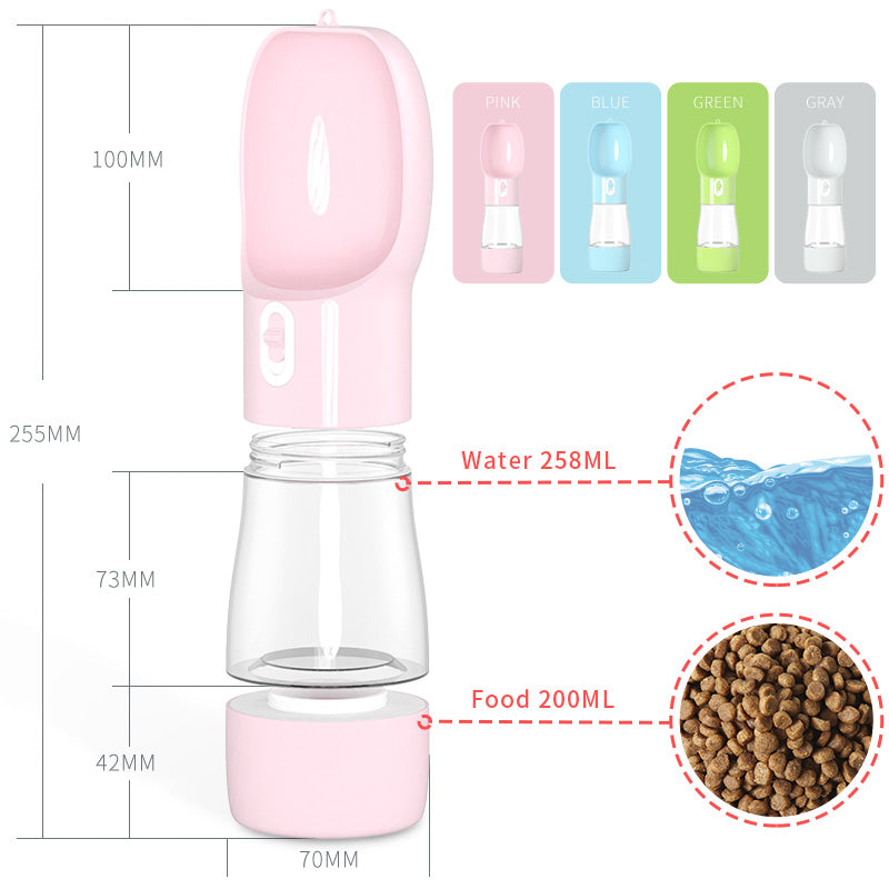 Multifunction Pet Food & Water Bottle